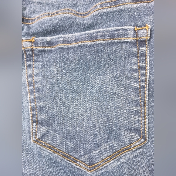 MISS ME Designer Dark blue Wash stretchy jeans with fringe(#1,187) - Picture 4 of 6